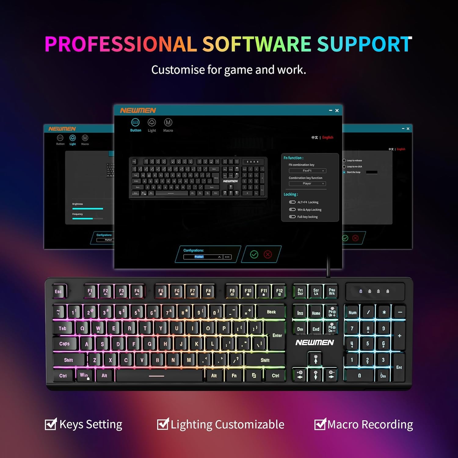 GM104 Wired Gaming Keyboard and Mouse Combo,Usb RGB Backlit Mechanical Feel 26-Key Anti-Ghosting Computer Gaming Keyboards,Colorful Breathing Backlit Gaming Mouse,For PC Gamer Office,Black