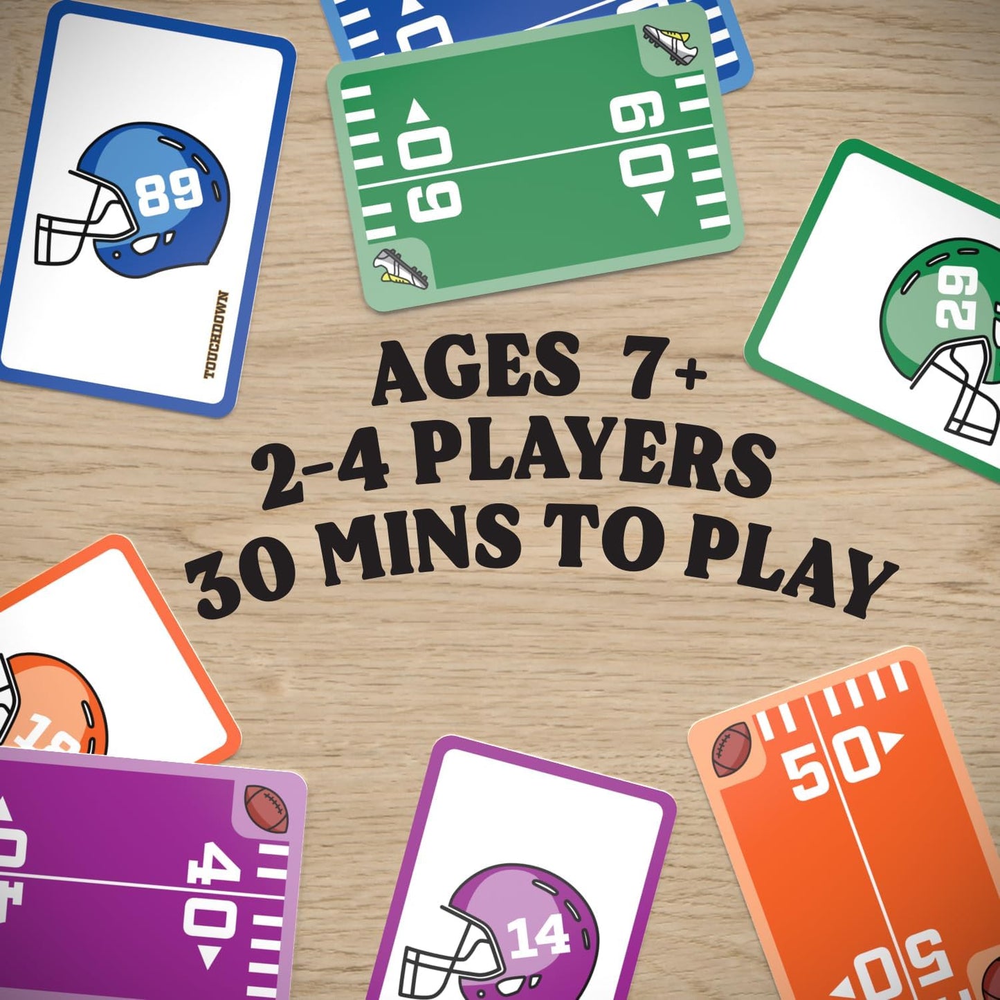 - Fast-Paced, Football Themed Card Game That Anyone Can Play, 2-4 Players, Fun Card Games for Adults, Kids, Families and Game Nights, Stocking Stuffers, Football Gifts