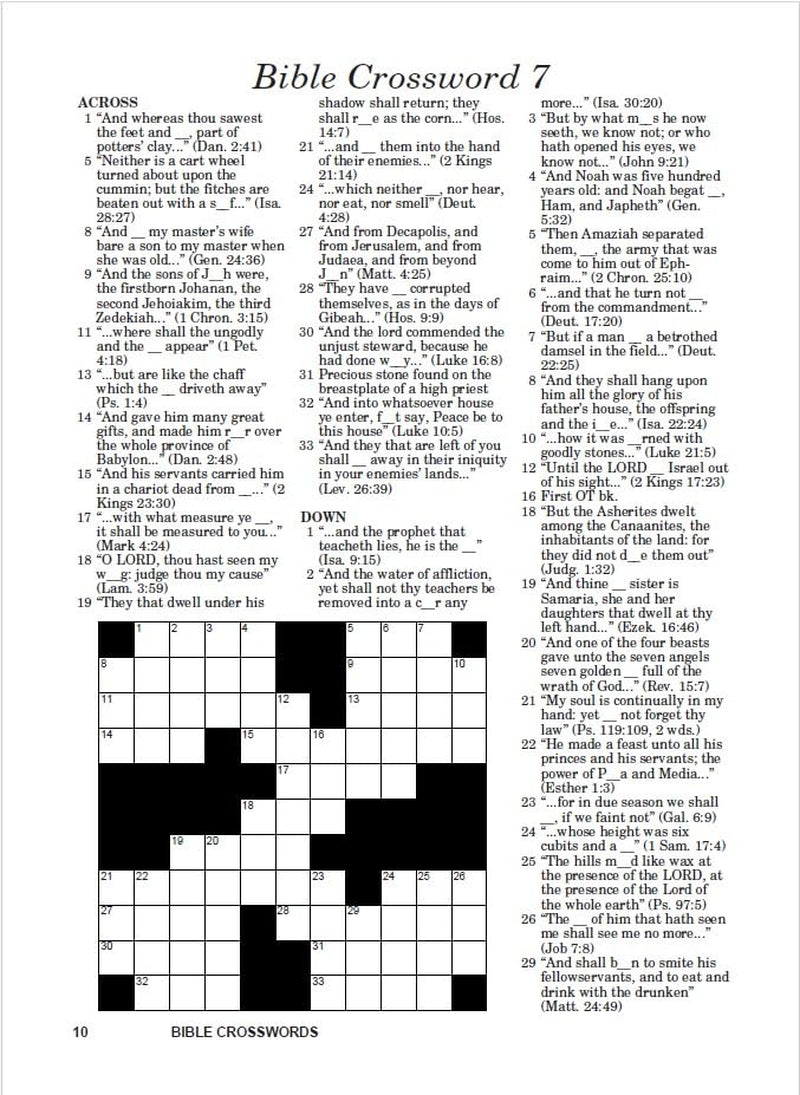 Bible Crosswords Puzzle Book