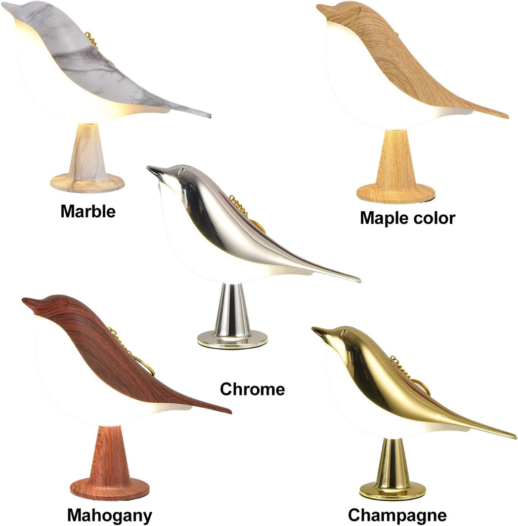Bedside Touch Control Table Lamp Aroma Lamps Cute Bird Shaped Led Bedside Desk Lamp with USB Charging Port 3 Way Dimmable Creative Night Light Cordless Nightstand Lamp for Bedroom Home Office(Wood)