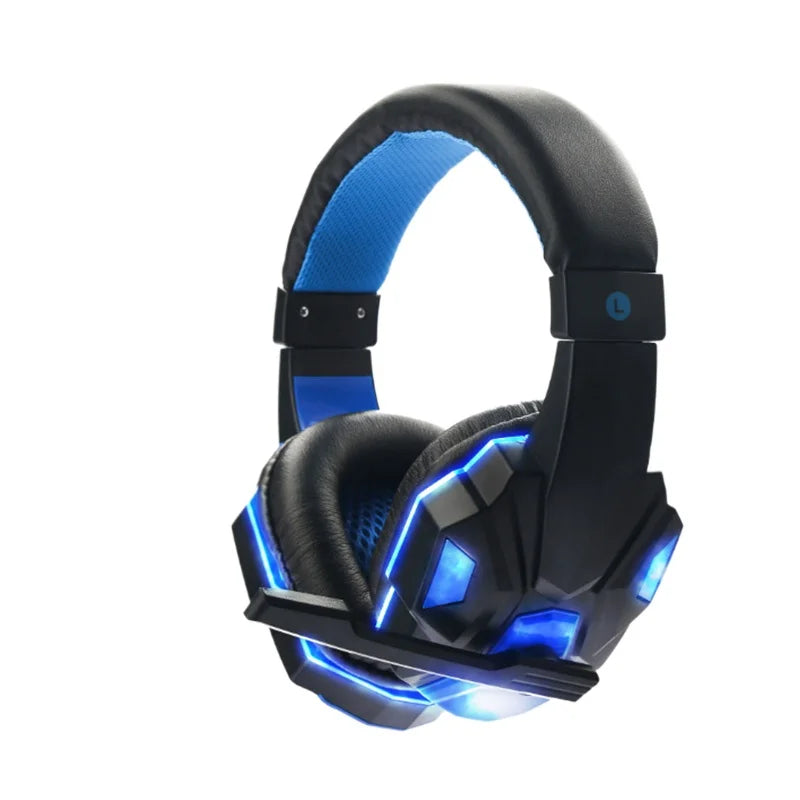 Bass Gaming Headset with Mic Over-Ear Headphones Stereo Sound Gamer Headphone Video Game Noise Cancelling with Microphone for PC