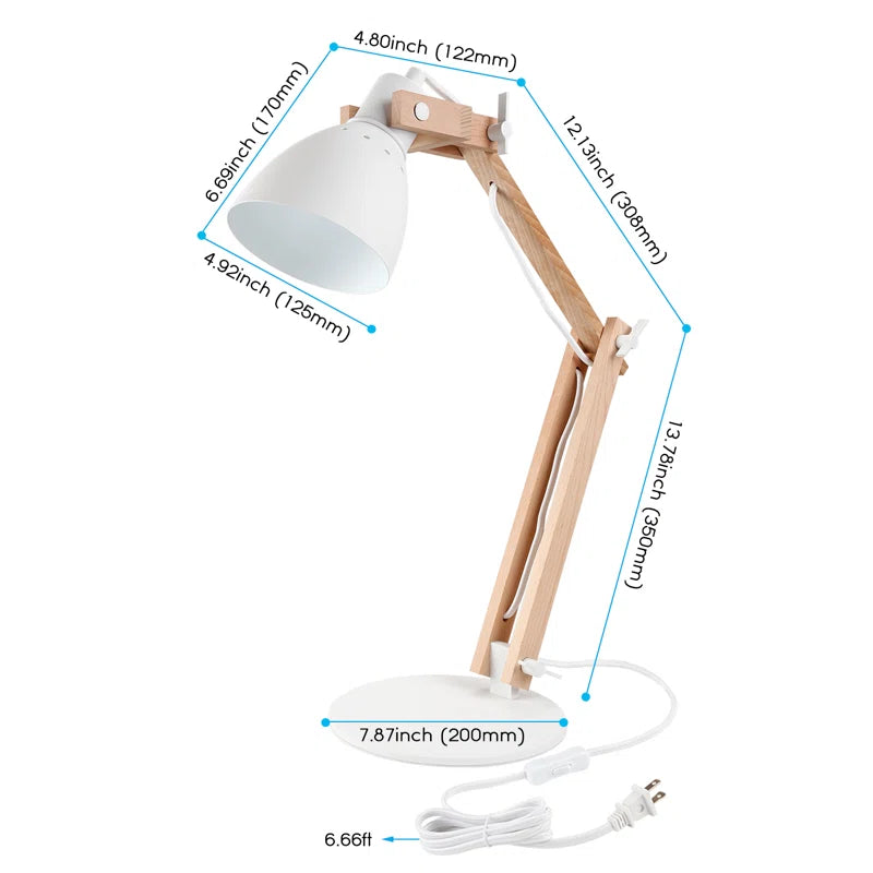 Skillern LED Desk Lamps, Eye-Caring Swing Arm Table Lamp
