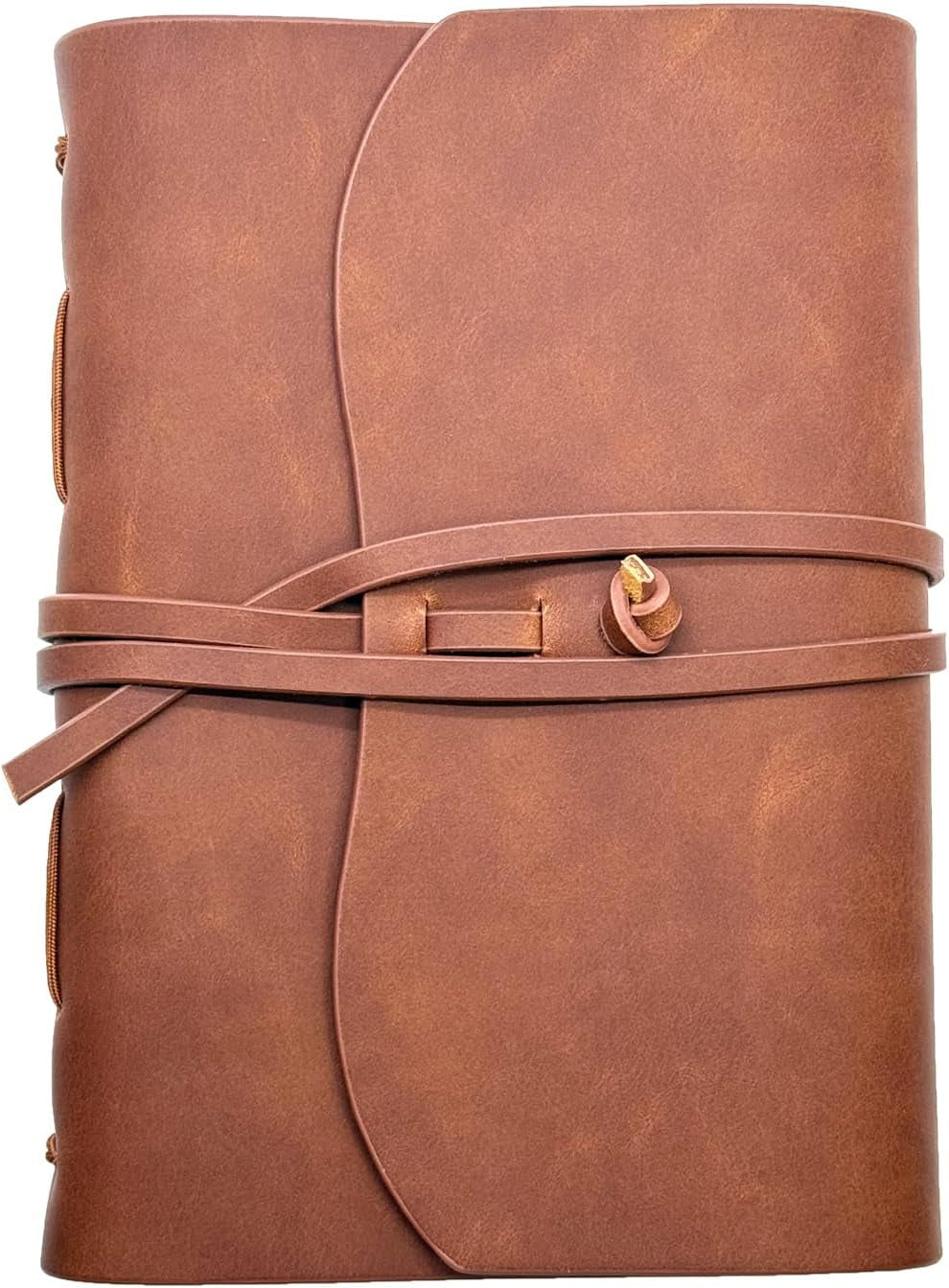 Dark Brown Notebook Journal - Leather Journals for Writing Small Size Diary 5.5X7.5 Inch, Notepad for Women and Man, Gifts,Work,Travel
