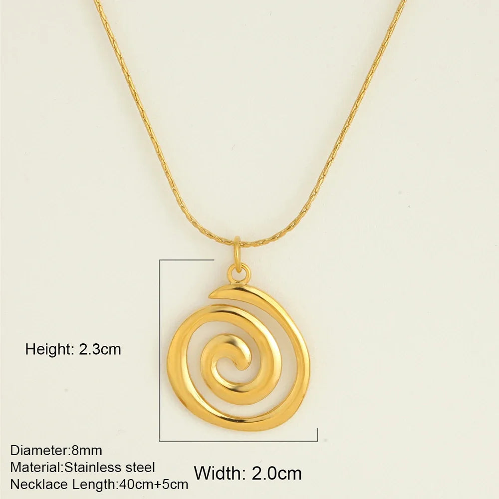 Ocean Series Golden Choker Stainless Steel Pendant Necklace for Women Shell Starfish Pendants Women'S Chunky Jewelry Accessories