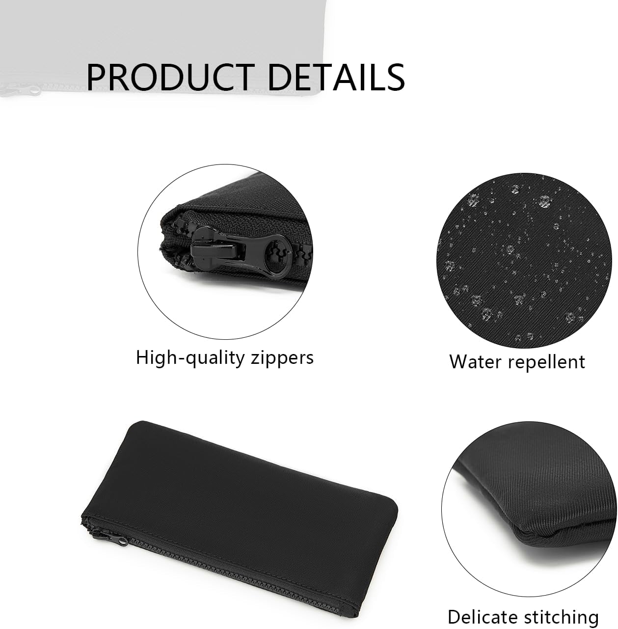 Minimalist School Work Organizer Bag for Traveling Portable Letter Writing Stationery Pouch Oxford Cloth