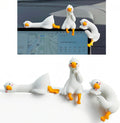 3Pcs so Tired Lazy Duck Mini Desk Ornaments, Resin Goose Figurines for Computer Monitor & Car Dashboard Decor, Cute Office Accessories & Gifts, Funny Duck Statue for Home Vehicle Screen