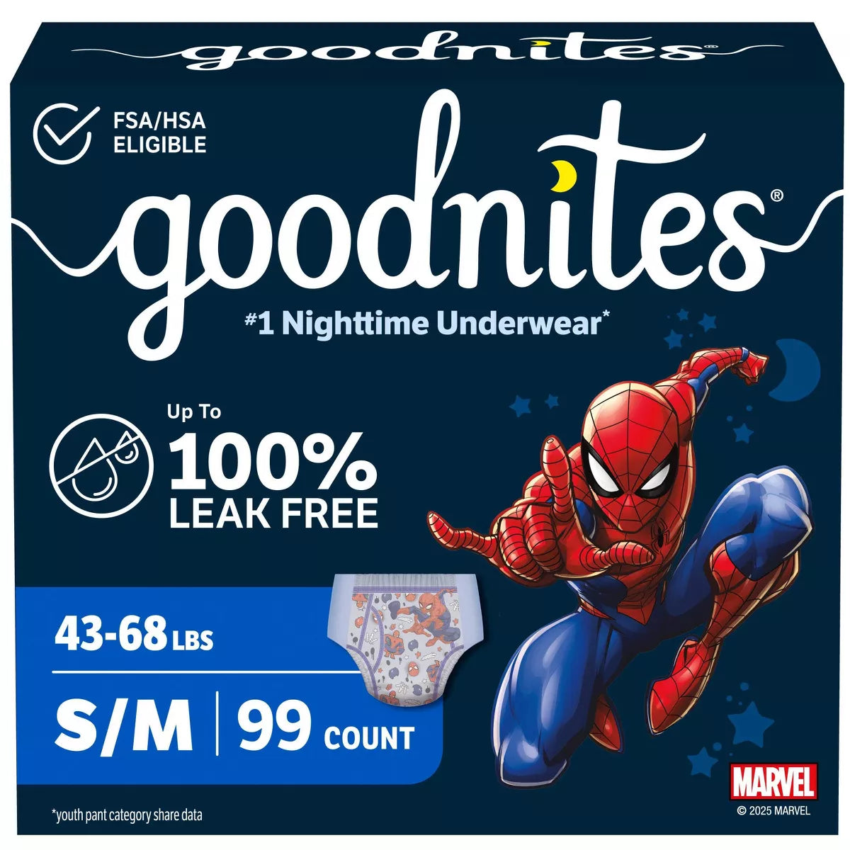 Goodnites Boys' Nighttime Underwear - (Select Size and Count)