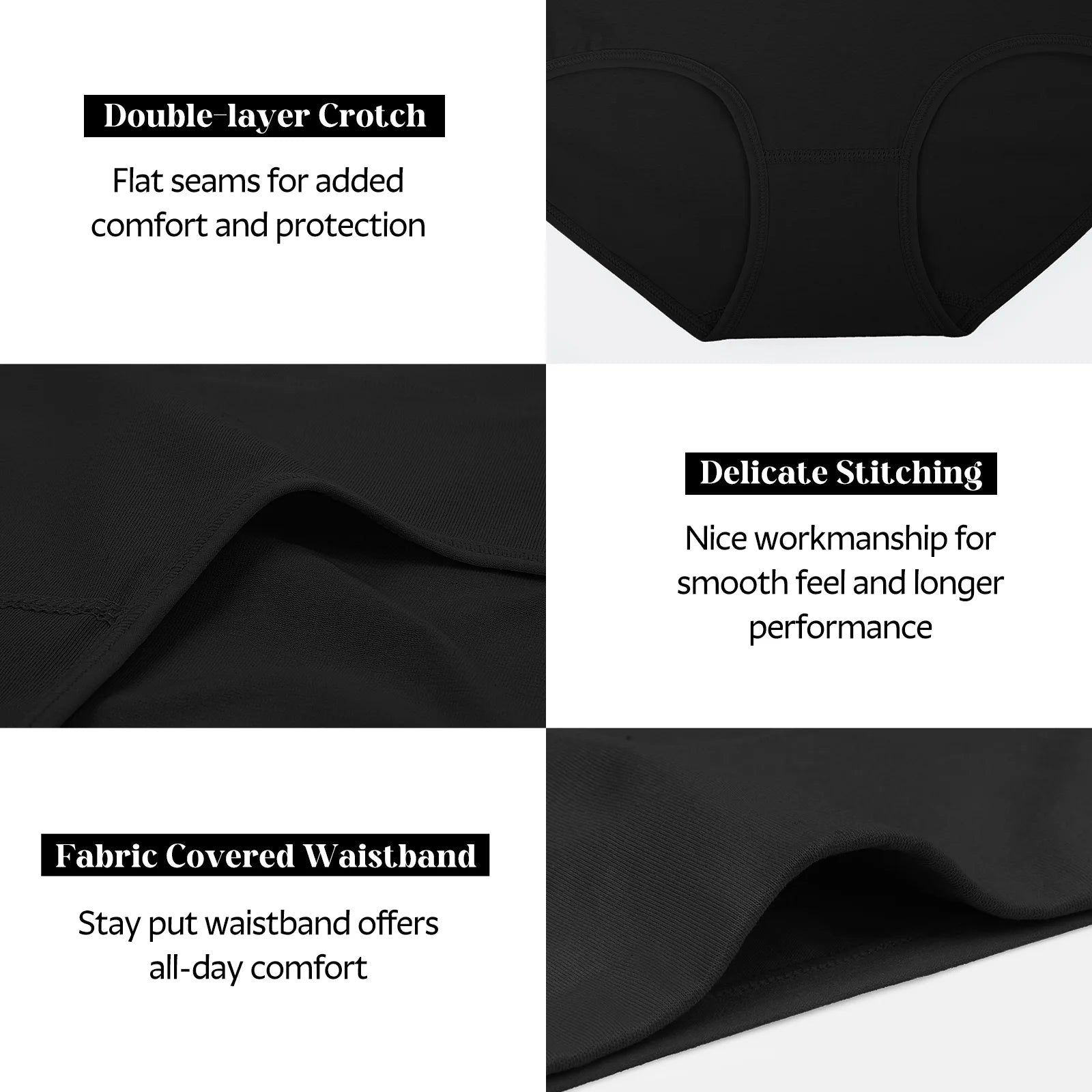 7 Pack Cotton Underwear for Women High Waisted Full Coverage Womens Panties Stretch Soft Ladies Underwear, S-2XL