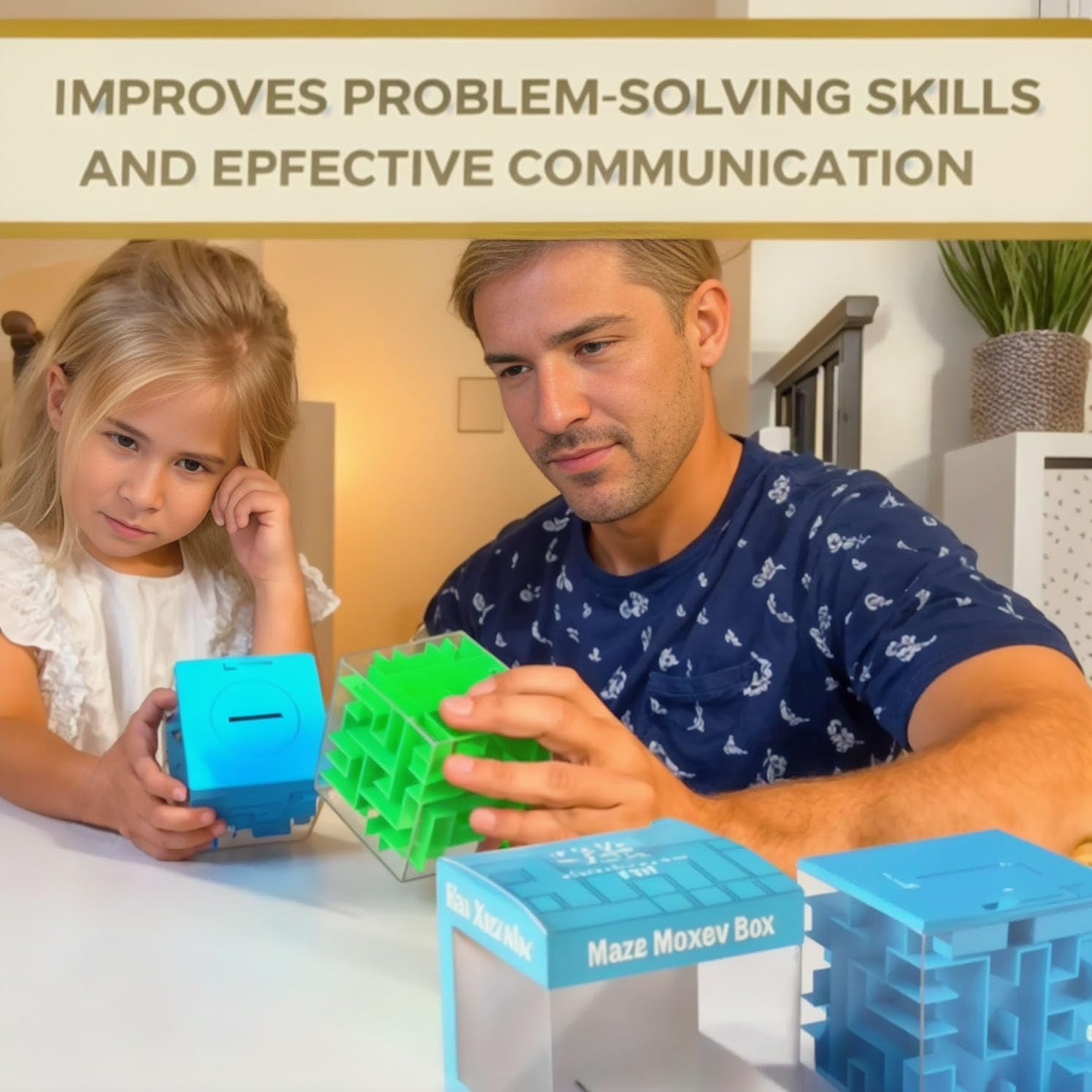 4-Pack  Money Maze Puzzle Boxes - Fun and Educational Brain Teasers for Kids and Adults for Holidays, Birthdays