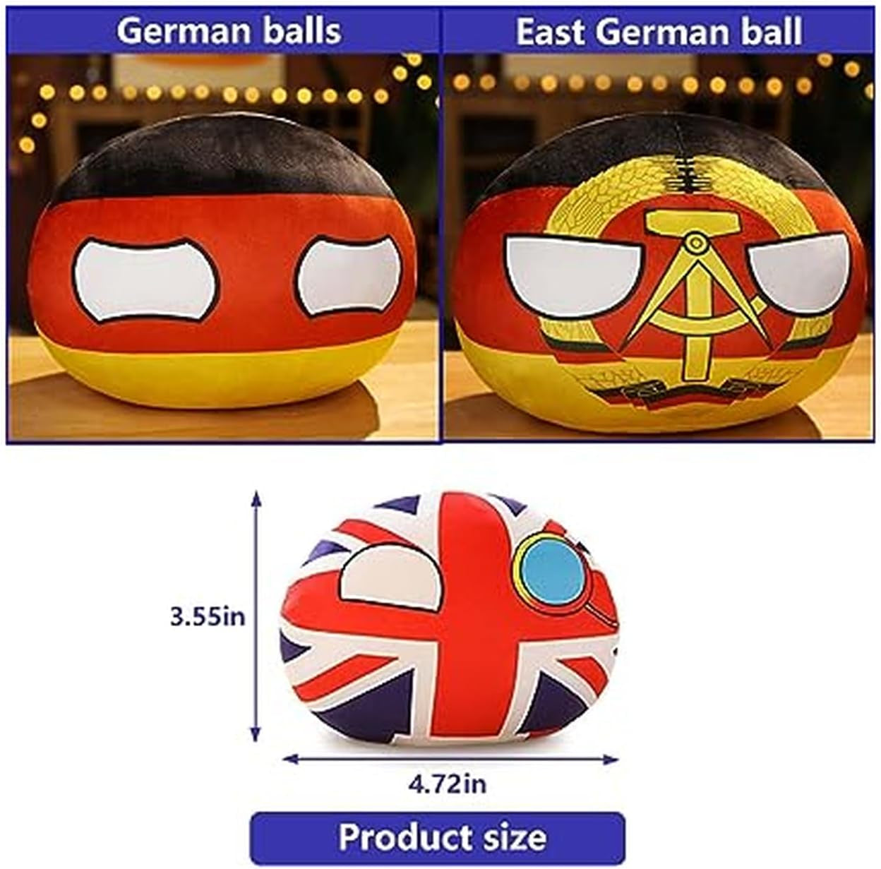19 PCS Country Balls Plushies，4 Inch Country Ball Plushies/Country Ball, Polish Ball Mini Pendant Animated Plush Toy Keychain Boy Girl Gift