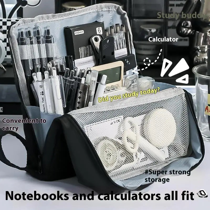 Large Capacity Pencil Case Simple Stationery Box Student Stationery Bag Storage Bag Office Stationery Supplies