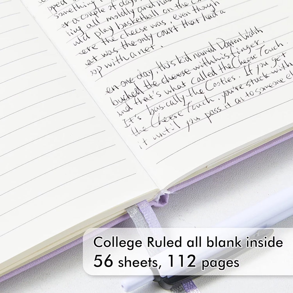 3 Pack Pocket Small Notebook Journals, Mini Cute Hardcover College Ruled Notepad Women Office Supplies, with 3 Black Pens, 3.5”X 5.5”, A6, Pastel Colors, Light Blue, Light Purple, Light Green