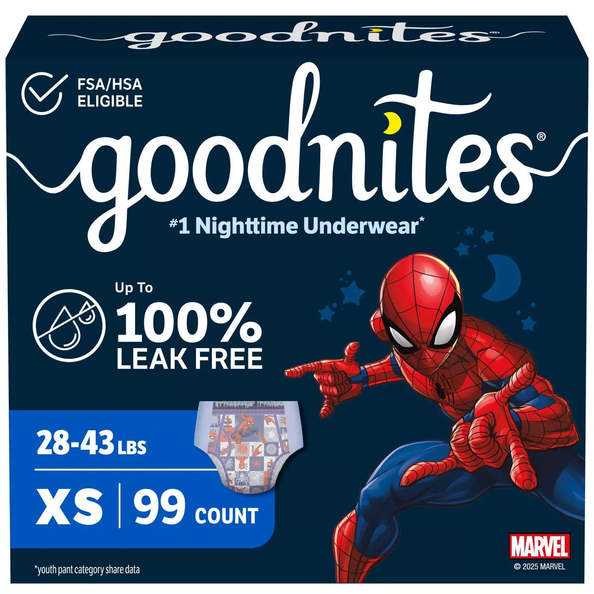 Goodnites Boys' Nighttime Underwear - (Select Size and Count)