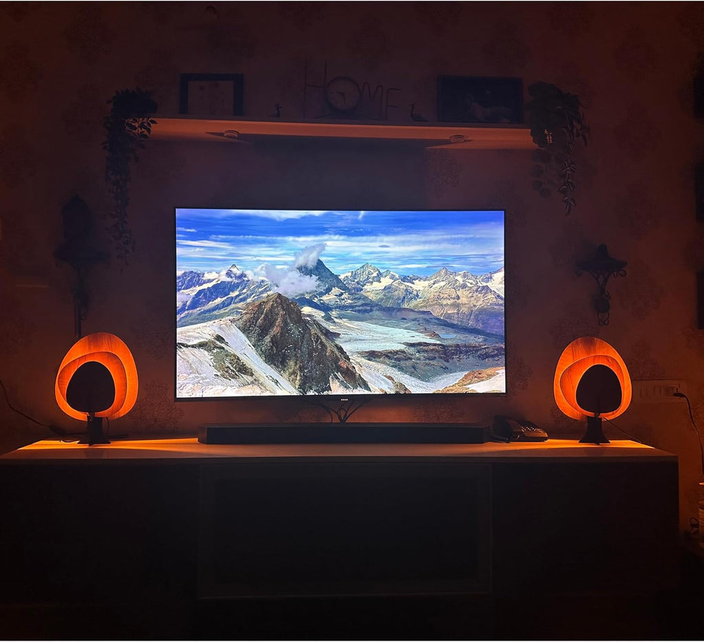 Table Lamp for Bedroom - Wooden Lamps for Living Room, Hand Made Bedside Lamps for Nightstand with E12 Socket