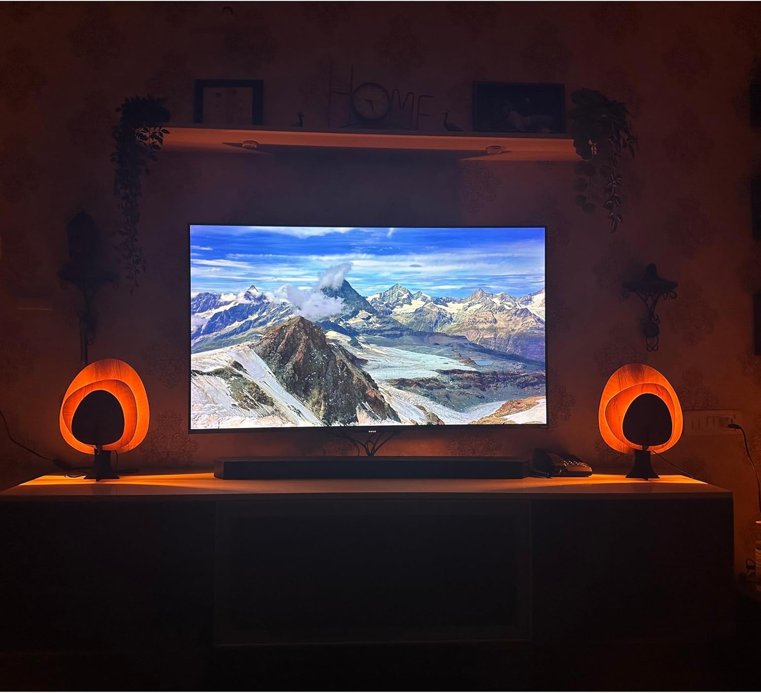 Table Lamp for Bedroom - Wooden Lamps for Living Room, Hand Made Bedside Lamps for Nightstand with E12 Socket