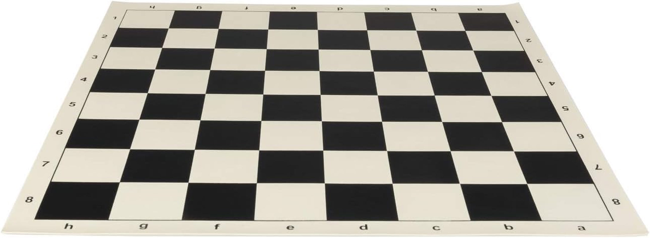 Roman Chess Set - Vinyl Chess Board Black/White- Size 17,3" + Roman Chess Pieces 3,75" Black/White