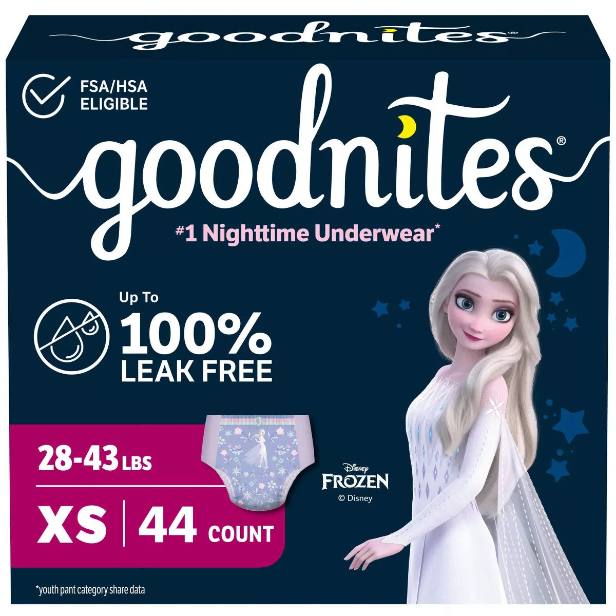Goodnites Girls' Nighttime Underwear - (Select Size and Count)