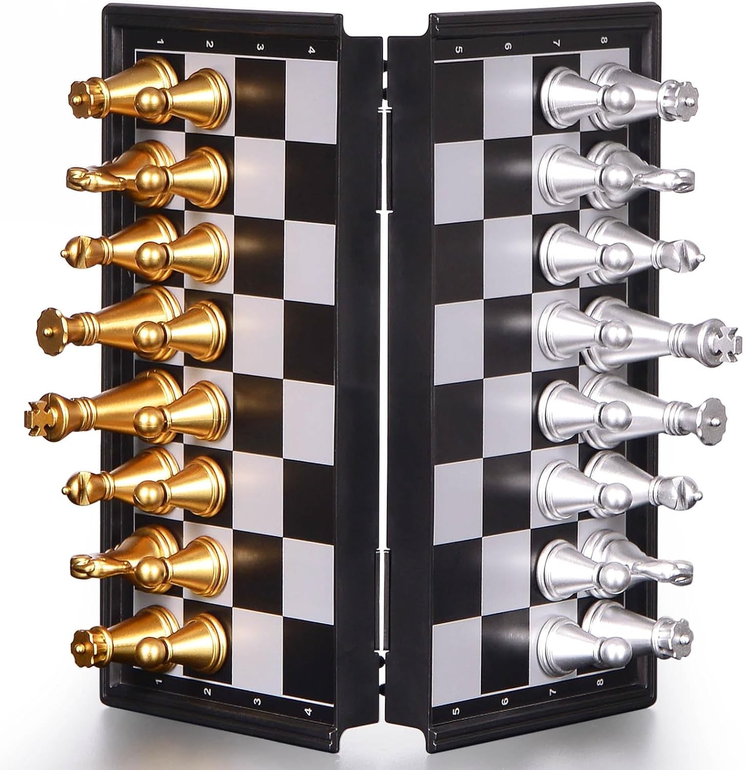 5" Mini Chess Set Travel Board Game with Magnetic Folding Chess Board Portable and Store Chess Pieces Pocket Chess Games for Kids and Adult,Easy to Carry