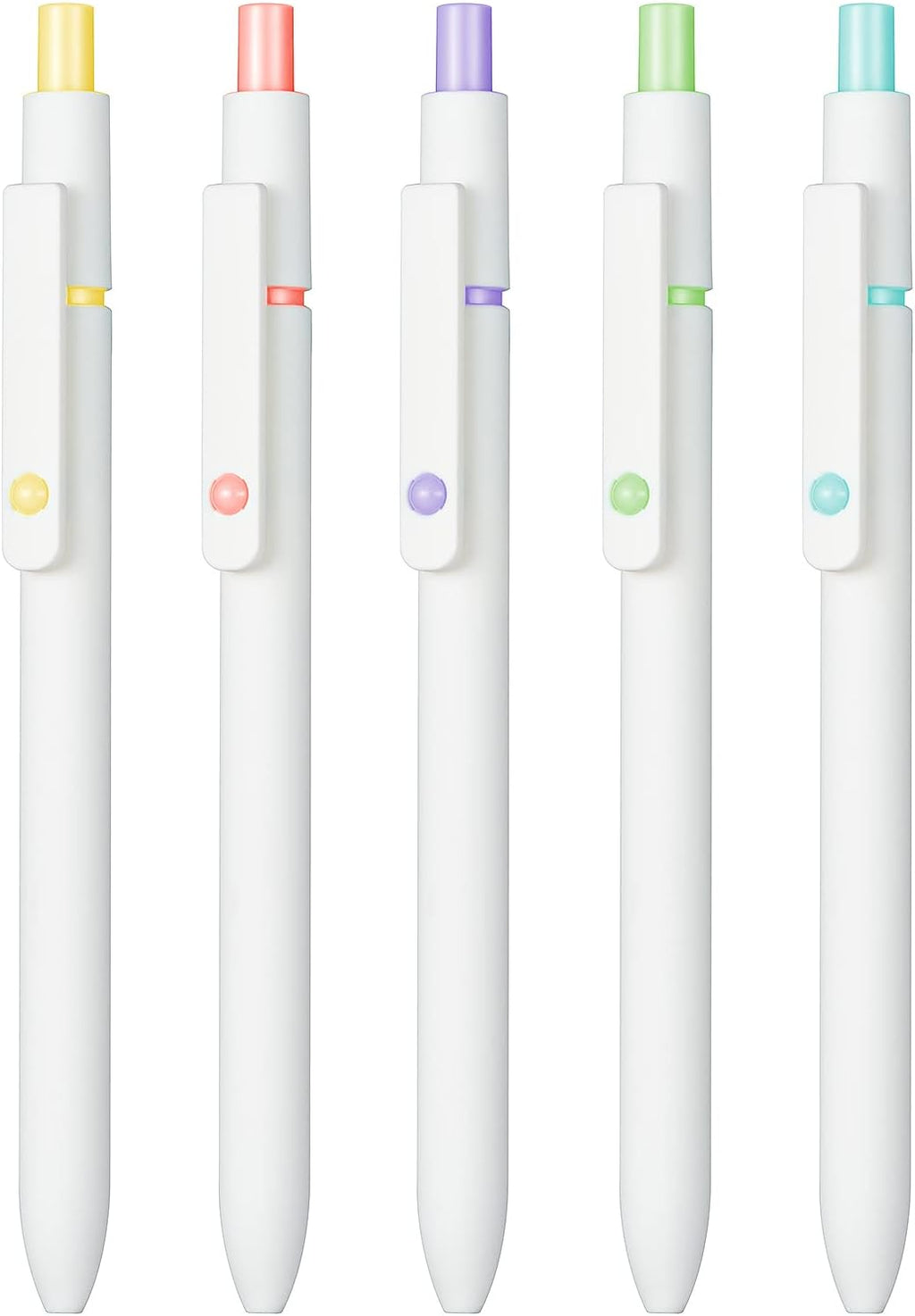 5 PCS Gel Pens Quick Dry Ink Pens Black Ink 0.5Mm Fine Point Premium Retractable Ballpoint Pens Retro Style