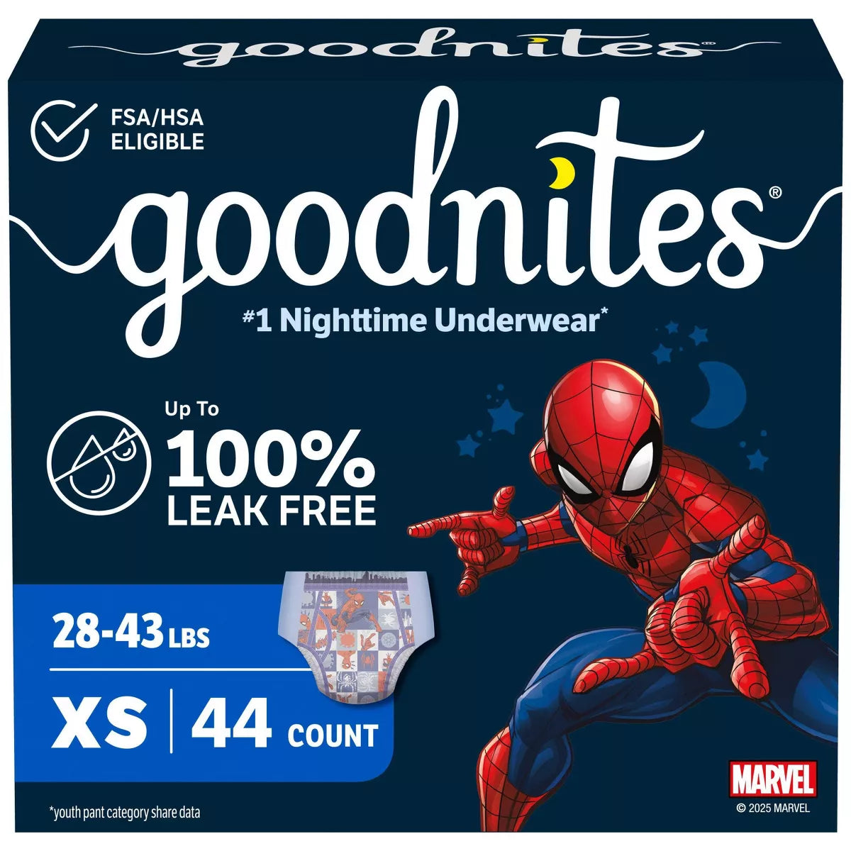 Goodnites Boys' Nighttime Underwear - (Select Size and Count)