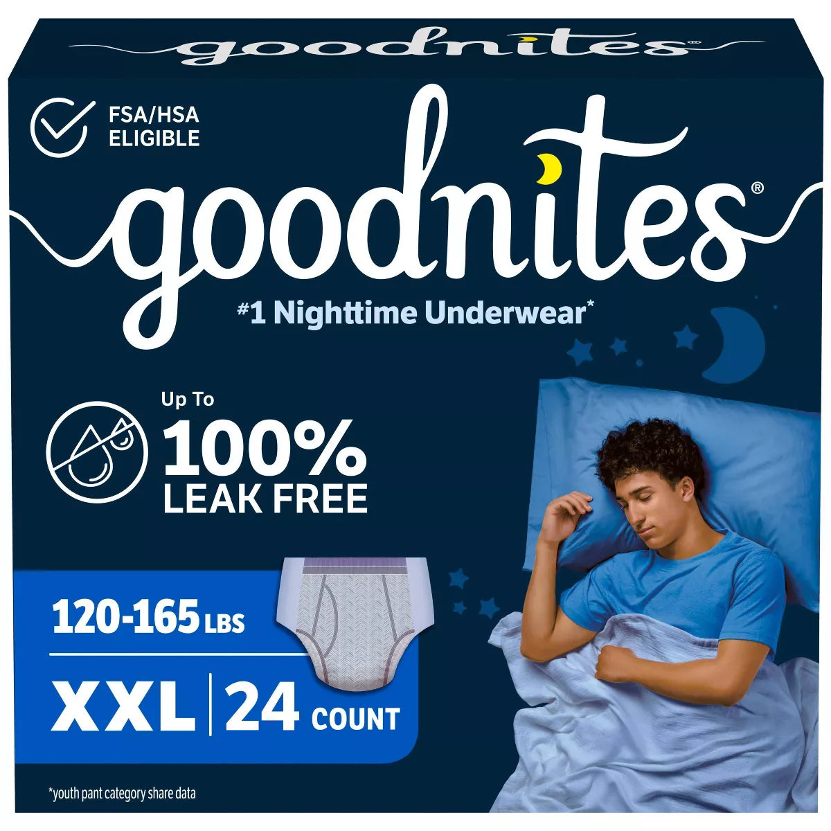 Goodnites Boys' Nighttime Underwear - (Select Size and Count)