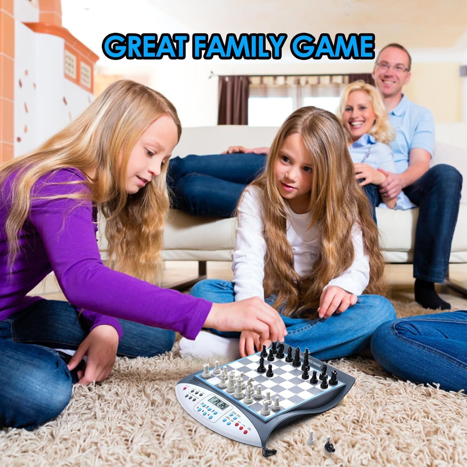 Electronic Chess Set with Voice Teaching System, Magnetic Computer Chess Game, Great Partner for Beginners & Improving Players, Electronic Chess Board Grows Your Chess Skills