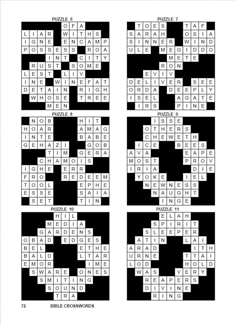 Bible Crosswords Puzzle Book