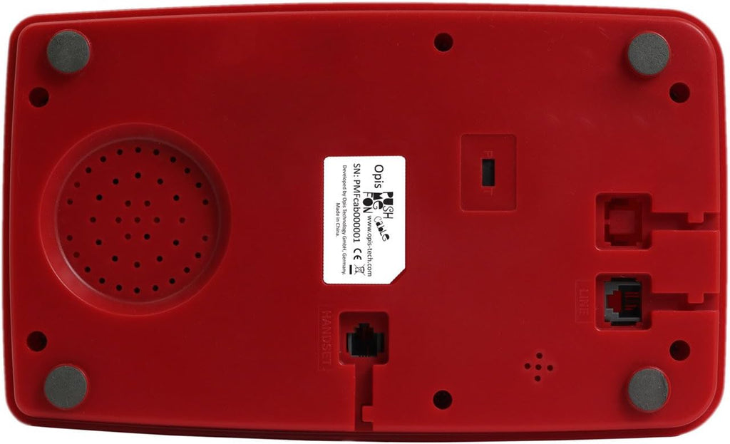 Opis Pushmefon Cable: the Landline Phone for Home in Retro Style - Non Electric Vintage Push Button Telephone for Landline Connections in Red