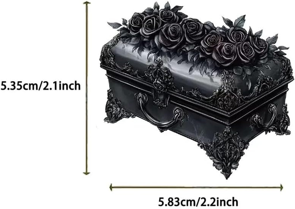 50 PCS Gothic Transparent Stickers - Dark Romance Roses Waterproof PET Stickers Aesthetic for Scrapbooking, Laptops, Water Bottles, Journals, DIY Crafts