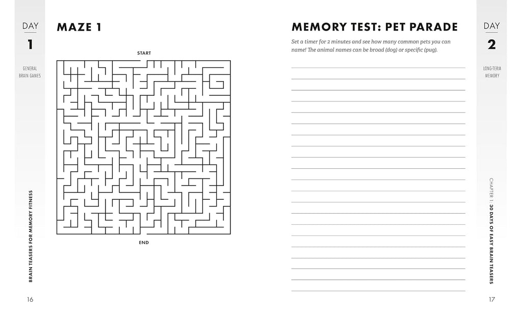 Brain Teasers for Memory Fitness: 90-Day Challenge to Strengthen Recall and Improve Cognitive Skills (Brain Fitness Puzzle Games)