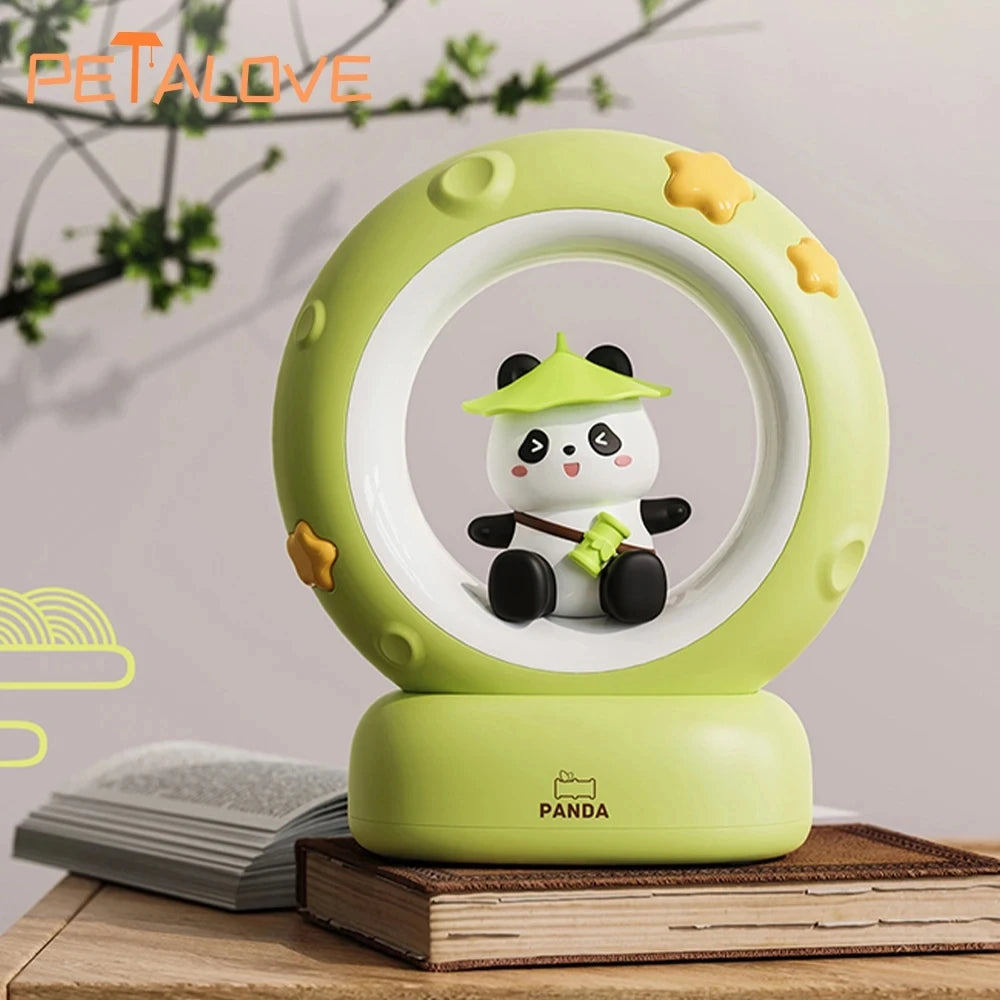 LED Moon Night Light Cute Animal Cartoon Rabbit Lamps USB Rechargeable Warm Bedroom Decoration Sleeping Lights