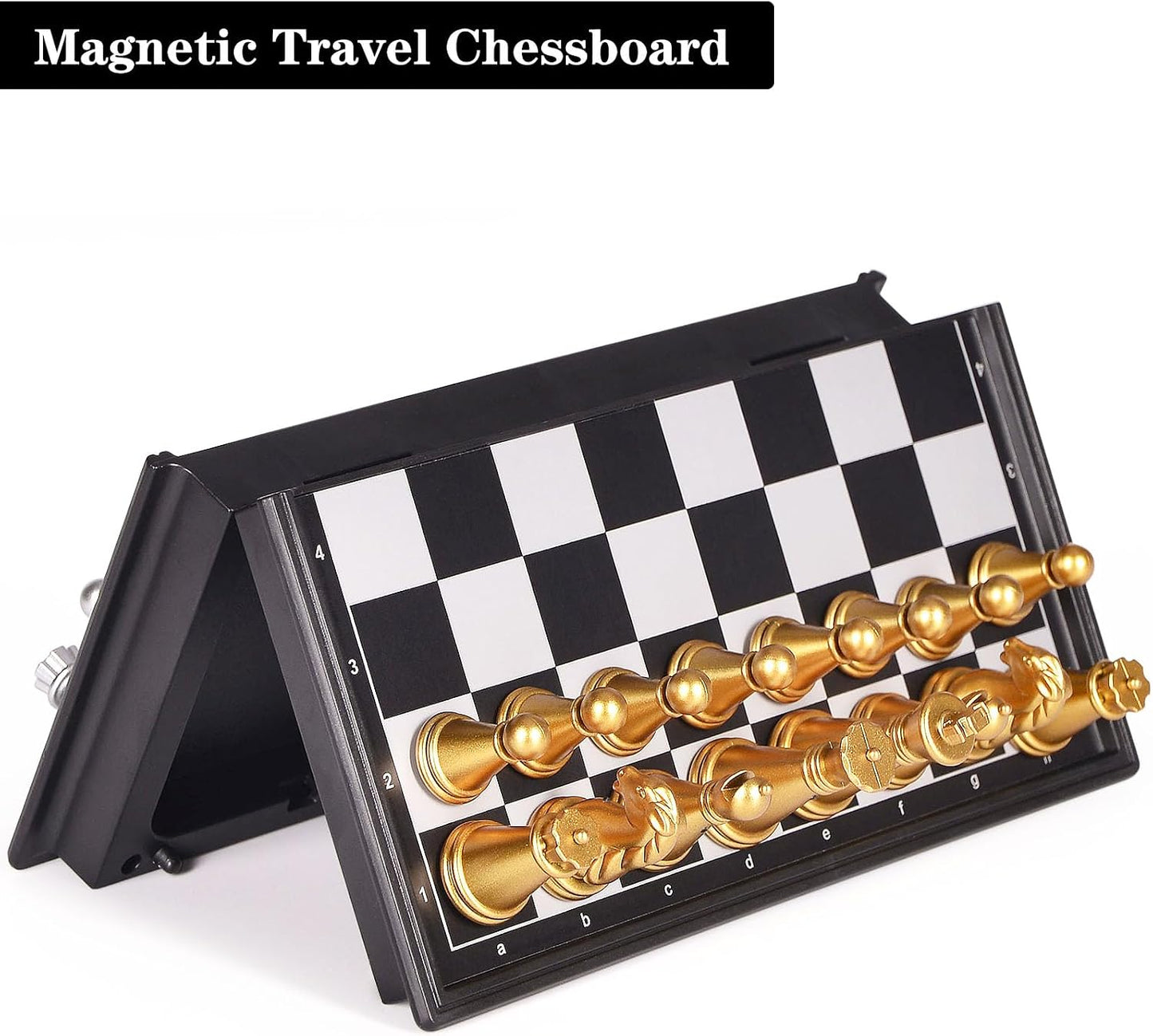 5" Mini Chess Set Travel Board Game with Magnetic Folding Chess Board Portable and Store Chess Pieces Pocket Chess Games for Kids and Adult,Easy to Carry