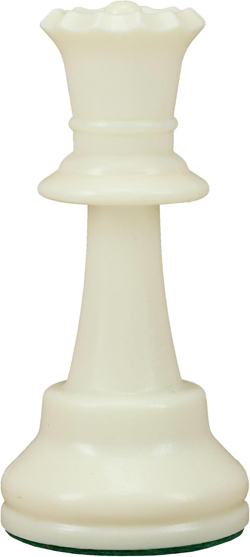 Replacement Staunton Chess Piece - Light Queen for Tournament Chess Set, Plastic Chess Piece with Felt Bottom, Classic Design, Replacement Chess Pieces for Chess Set