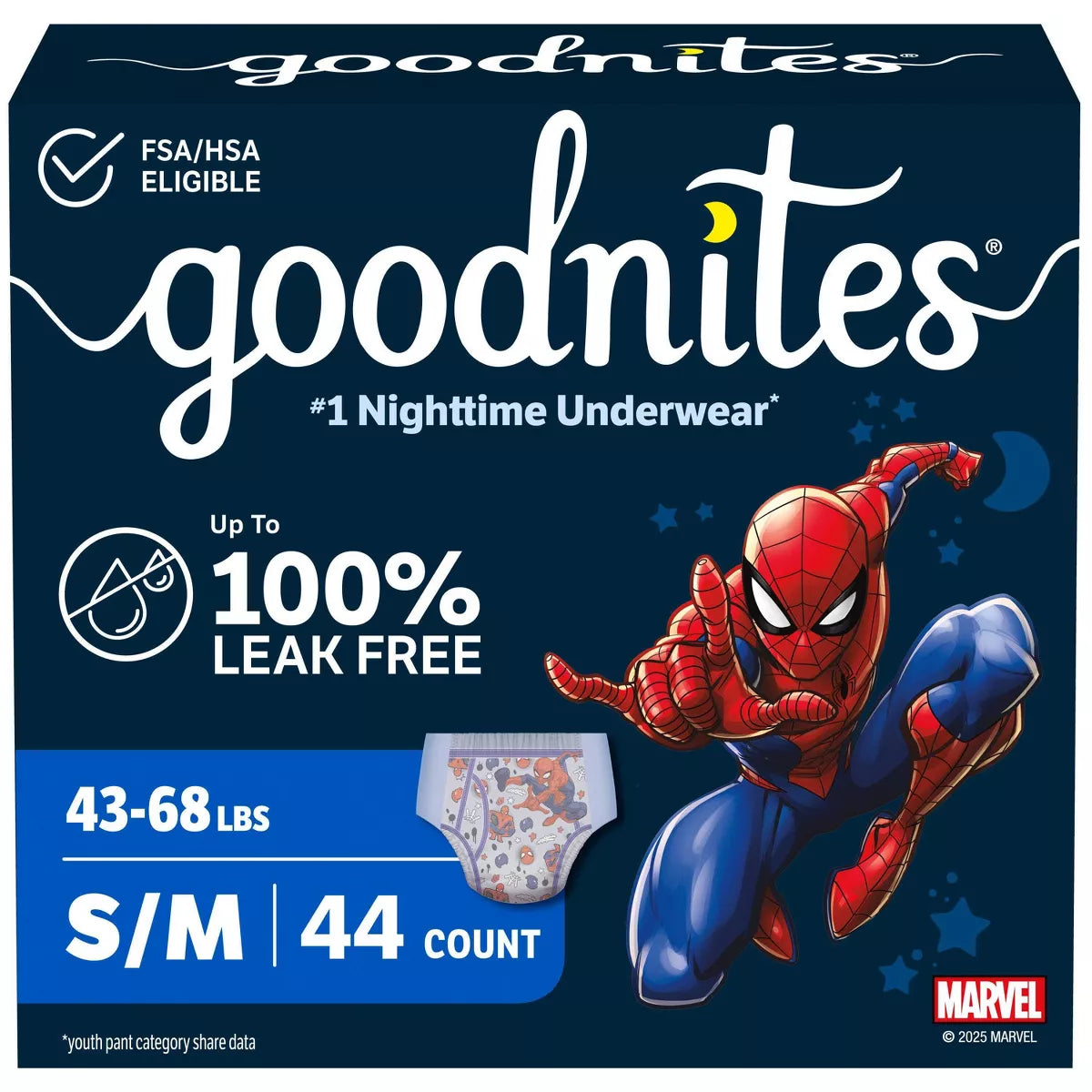 Goodnites Boys' Nighttime Underwear - (Select Size and Count)