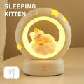 LED Moon Night Light Cute Animal Cartoon Rabbit Lamps USB Rechargeable Warm Bedroom Decoration Sleeping Lights