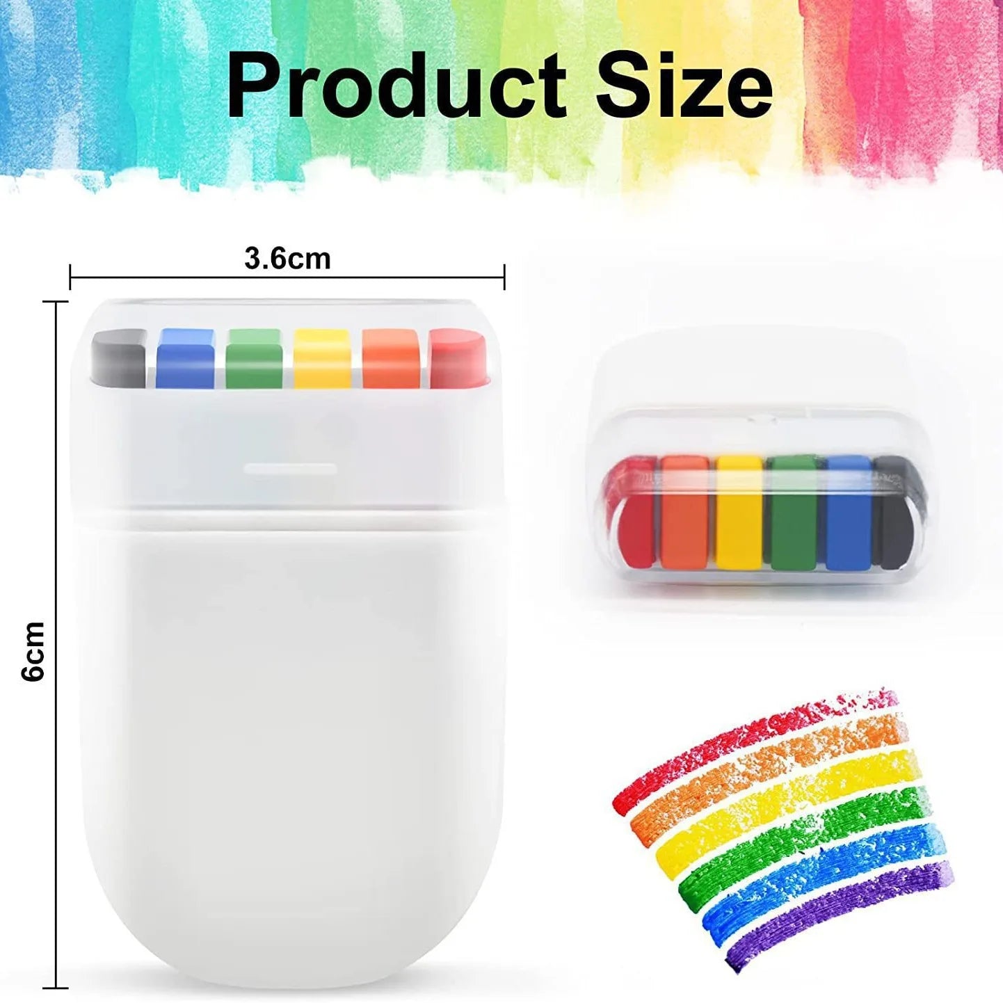 1/6Pcs Rainbow Crayon Paint Color Set - Birthday Party Colorful Theme Oil Pastel Accessories, DIY Rainbow Colors Graffiti Pen