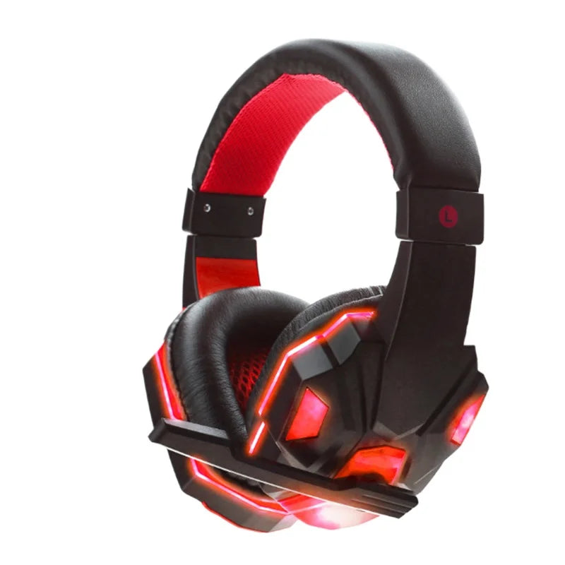 Bass Gaming Headset with Mic Over-Ear Headphones Stereo Sound Gamer Headphone Video Game Noise Cancelling with Microphone for PC