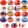 19 PCS Country Balls Plushies，4 Inch Country Ball Plushies/Country Ball, Polish Ball Mini Pendant Animated Plush Toy Keychain Boy Girl Gift