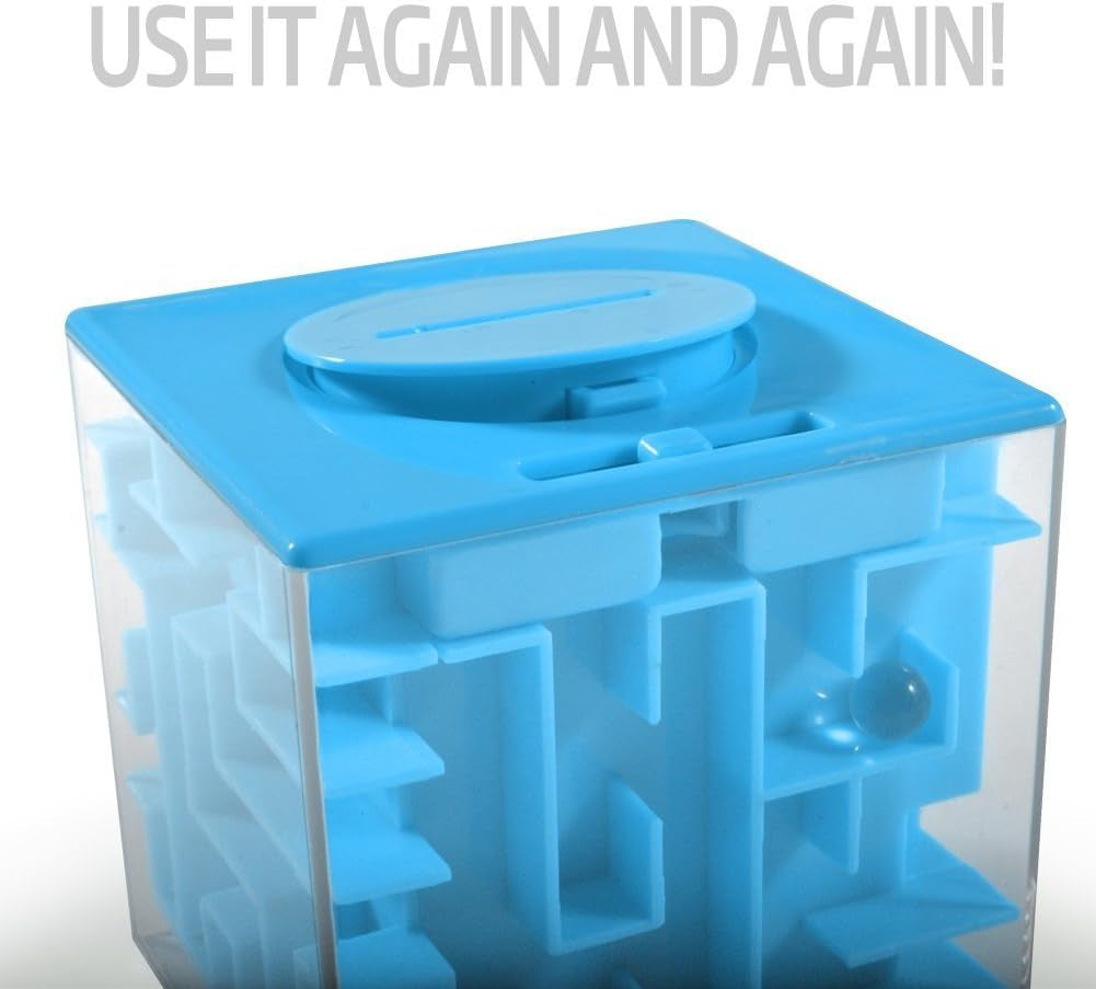 4-Pack  Money Maze Puzzle Boxes - Fun and Educational Brain Teasers for Kids and Adults for Holidays, Birthdays