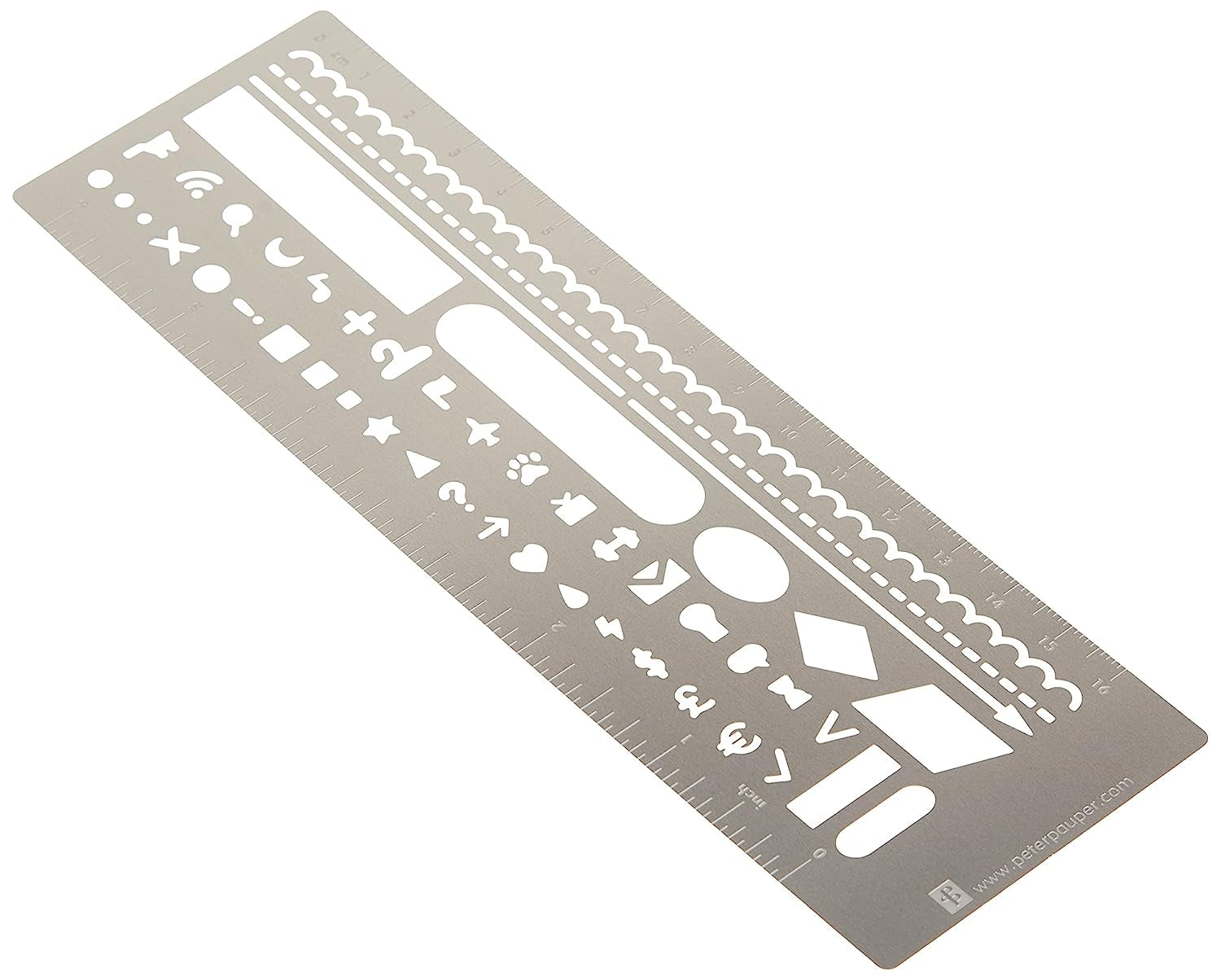 Metal Stencil Bookmark for Bullet Journals, Hardcover