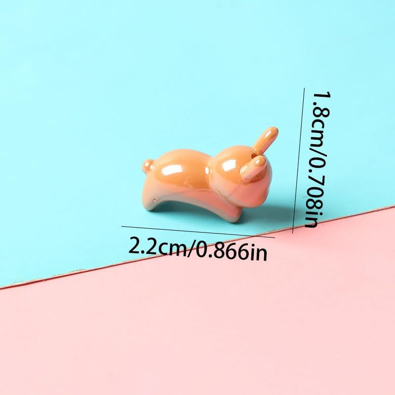 42Pcs Pastel-Coated Acrylic Bunny Charms, 0.9Inch Glossy Rabbit Beads Assorted Colors for DIY Jewelry, Keychains, Phone Straps & Hair Accessories